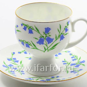 Чашка с блюдцем Колокольчики 1/2 Классическая-2