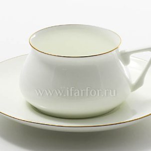 Чашка с блюдцем кофейная Золотая лента 1/2 Билибина-1
