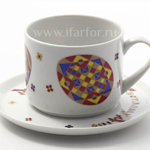 Чашка с блюдцем чайный Писанки 1/2 Баланс-2