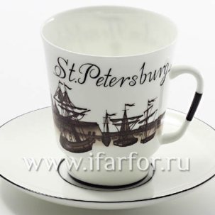 Чашка с блюдцем До свидания Петербург 6 1/2 Майская