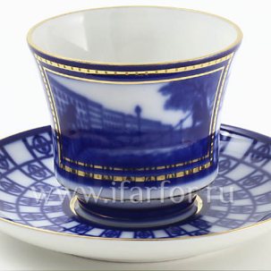 Чашка с блюдцем чайная Львиный мостик 1/2 Банкетная