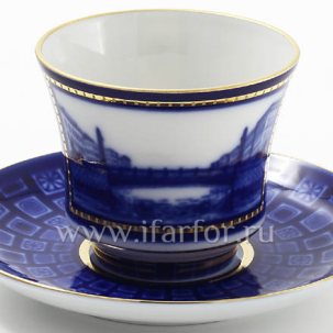Чашка с блюдцем чайная Египетский мост 1/2 Банкетная