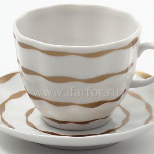 Чашка с блюдцем кофейная Модница 1/2 Тюльпан