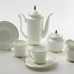 Сервиз кофейный Золотая лента 6/15 Юлия