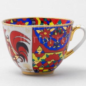 Чашка без блюдца Народные узоры Весенняя