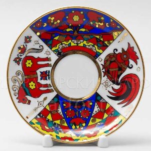 Блюдце чайное Народные узоры Весенняя