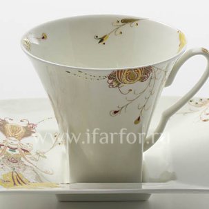 Чашка с блюдцем чайная Жар-птица 1/2 Петрополь