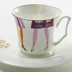 Чашка с блюдцем кофейная Shopping 3 1/2 Юлия