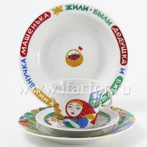 Комплект детский четырёхпредметный Маша и медведь 1/4 Молодежная