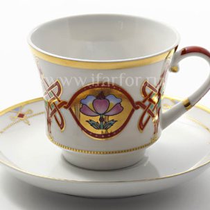 Чашка с блюдцем чайный Византия 1/2 Банкетная