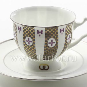 Чашка с блюдцем чайный Навсегда вместе 1 1/2 Айседора