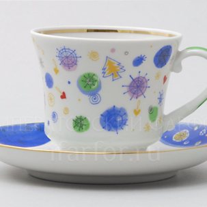 Чашка с блюдцем чайная Карнавал 1/2 Банкетная