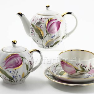 Сервиз чайный Розовые тюльпаны 6/20 Тюльпан