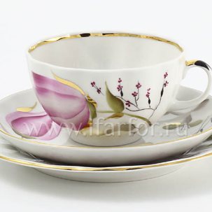 Комплект трехпредметный Розовые тюльпаны 1/3 Тюльпан