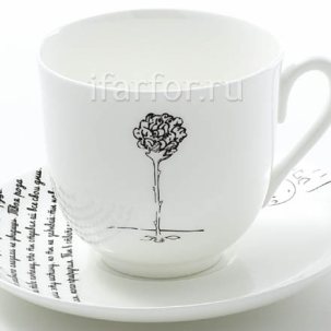 Чашка с блюдцем в подарочной коробке Роза. Маленький принц 1/2 Ландыш-1