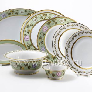 Сервиз столовый Нефритовый фон 6/24 Европейская
