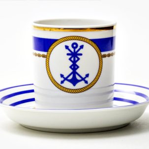Чашка с блюдцем чайная Кают-компания 1/2 Гербовая
