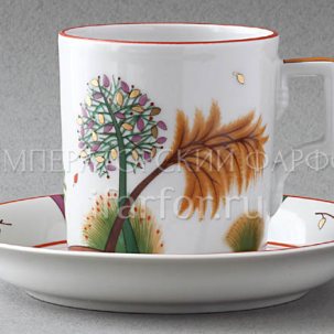Чашка с блюдцем чайный Времена года. Осень 1/2 Гербовая