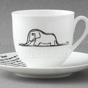 Чашка с блюдцем Elephant.The Little Prince 1/2 Ландыш
