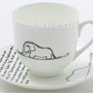 Чашка с блюдцем в подарочной коробке Elephant.The Little Prince 1/2 Ландыш