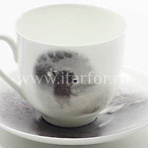 Чашка с блюдцем в подарочной коробке Лошадь. Ежик в тумане 1/2 Ландыш