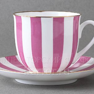 Чашка с блюдцем Да и нет (светло-розовый) 1/2 Ландыш