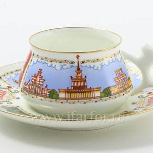 Чашка с блюдцем Павильоны ВДНХ 1/2 Билибина