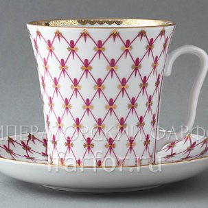 Бокал с блюдцем Сетка-Блюз 1/2 Ленинградский