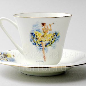 Чашка с блюдцем чайная Фея беззаботности 1/2 Сад