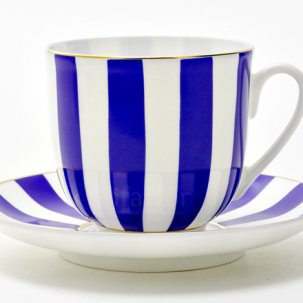 Чашка с блюдцем Да и нет (кобальт) 1/2 Ландыш 2