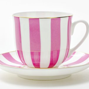 Чашка с блюдцем второй сорт Да и нет (светло-розовый) 1/2 Ландыш 2