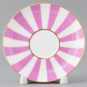 Блюдце кофейное Да и нет (светло-розовый) Ландыш 2