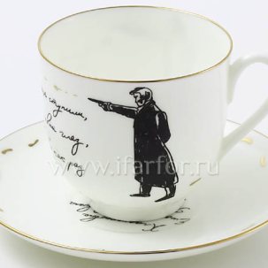 Чашка с блюдцем Евгений Онегин. Дуэль 1/2 Ландыш 2