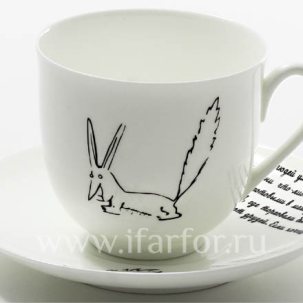 Чашка с блюдцем в подарочной коробке Лис. Маленький принц 1/2 Ландыш 2