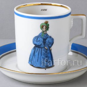 Чашка с блюдцем в подарочной коробке Modes de Paris1836 1/2 Гербовая