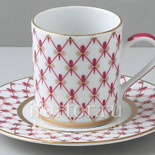 Чашка с блюдцем кофейная Сетка-Блюз 1/2 Соло