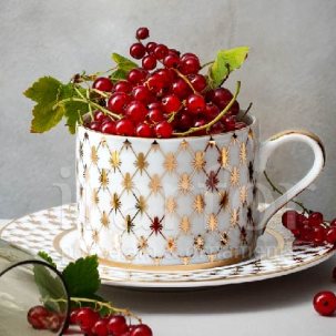 Чашка с блюдцем чайная Сетка-Джаз 1/2 Соло 265 мл.