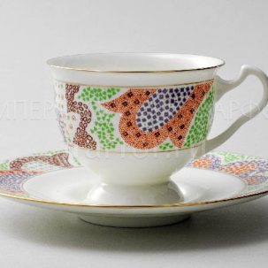 Чашка с блюдцем чайная Мариенталь оранжевый 1/2 Айседора