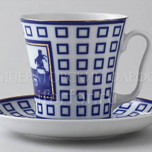 Бокал с блюдцем Аничков мост 1/2 Ленинградский