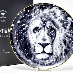 Декоративная тарелка в подарочной коробке Тотем. Лев