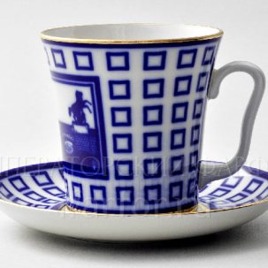 Бокал с блюдцем Аничков мост 1/2 Ленинградский