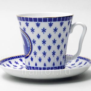 Бокал с блюдцем Эрмитажный мост 1/2 Ленинградский