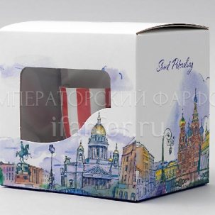 Чашка с блюдцем в подарочной коробке Да и нет (красный) 1/2 Ландыш