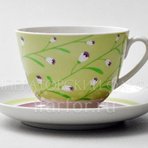 Чашка с блюдцем чайная Весенний бриз 1/2 Весенняя 250 мл.