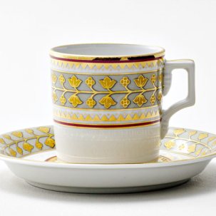 Чашка с блюдцем кофейная Бельведер 1/2 Гербовая