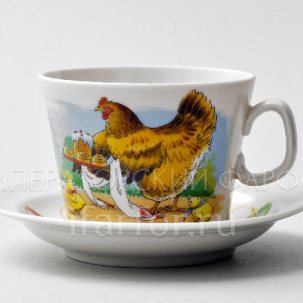 Чашка с блюдцем чайная Детская пасха 1/2 Молодежная