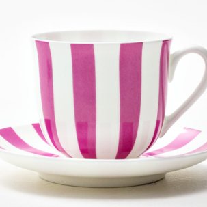 Чашка с блюдцем Да и нет (светло-розовый) 1/2 Ландыш