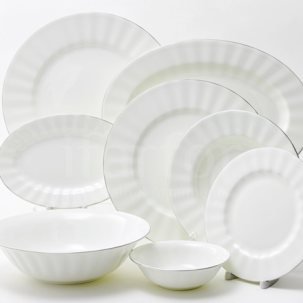Сервиз столовый Платиновая лента 6/24 Нега