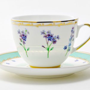 Чашка с блюдцем чайная Улыбка Флоры 1 1/2 Весенняя-2