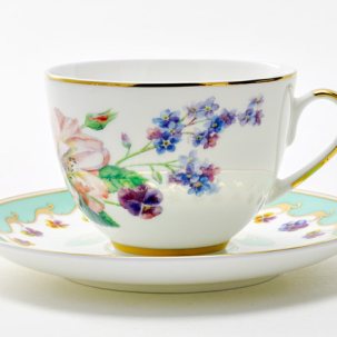 Чашка с блюдцем чайная Улыбка Флоры 2 1/2 Весенняя-2